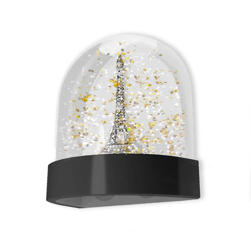[PARBAN-MAGA] Magnet boule à neige Tour Eiffel argentée