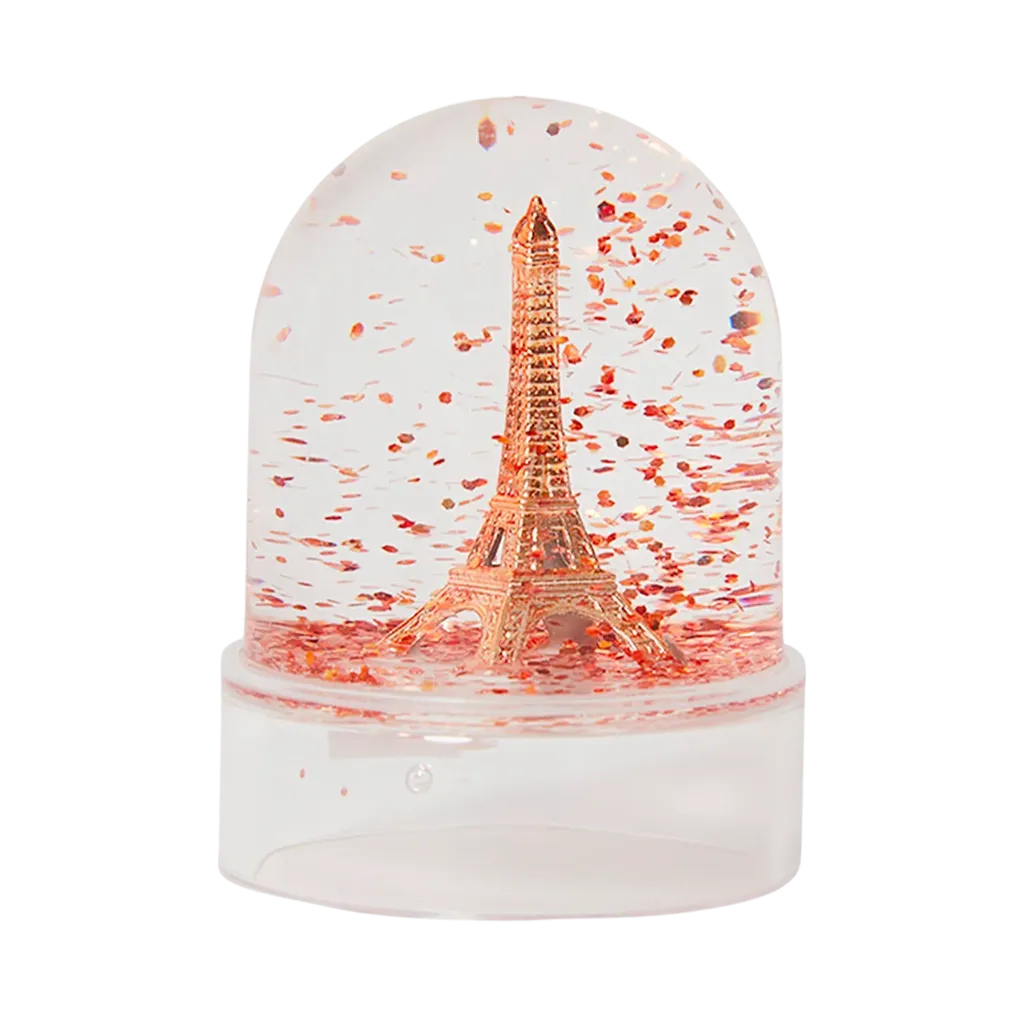 Petite boule à neige Tour Eiffel cuivrée