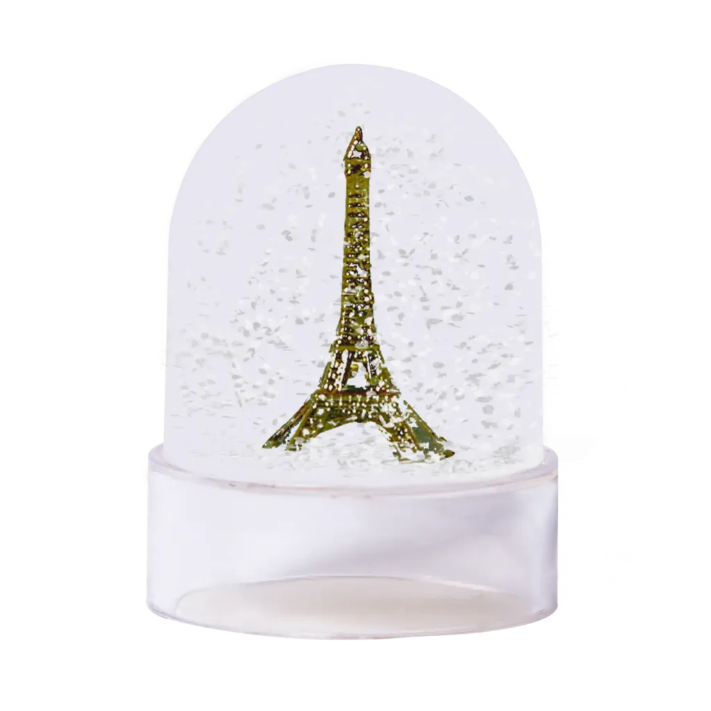Small snow globe bronze Eiffel Tower
