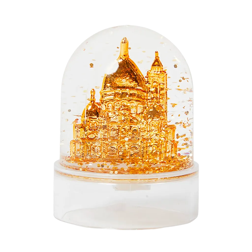 Small snow globe golden Sacré-Cœur