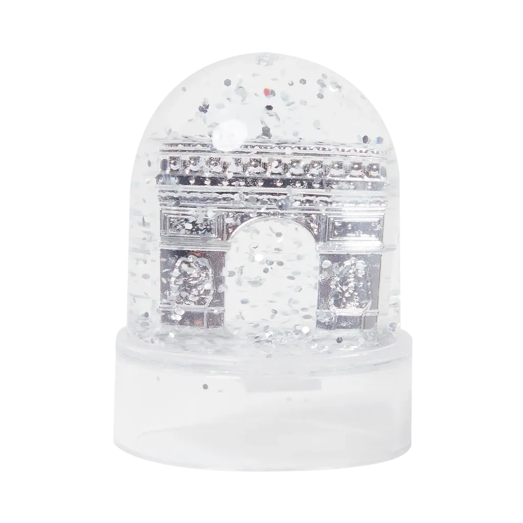 Petite boule à neige Arc de Triomphe argenté