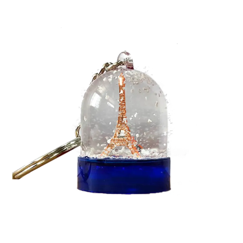 [PARPC-BANB] Porte-clés socle bleu Tour Eiffel cuivrée