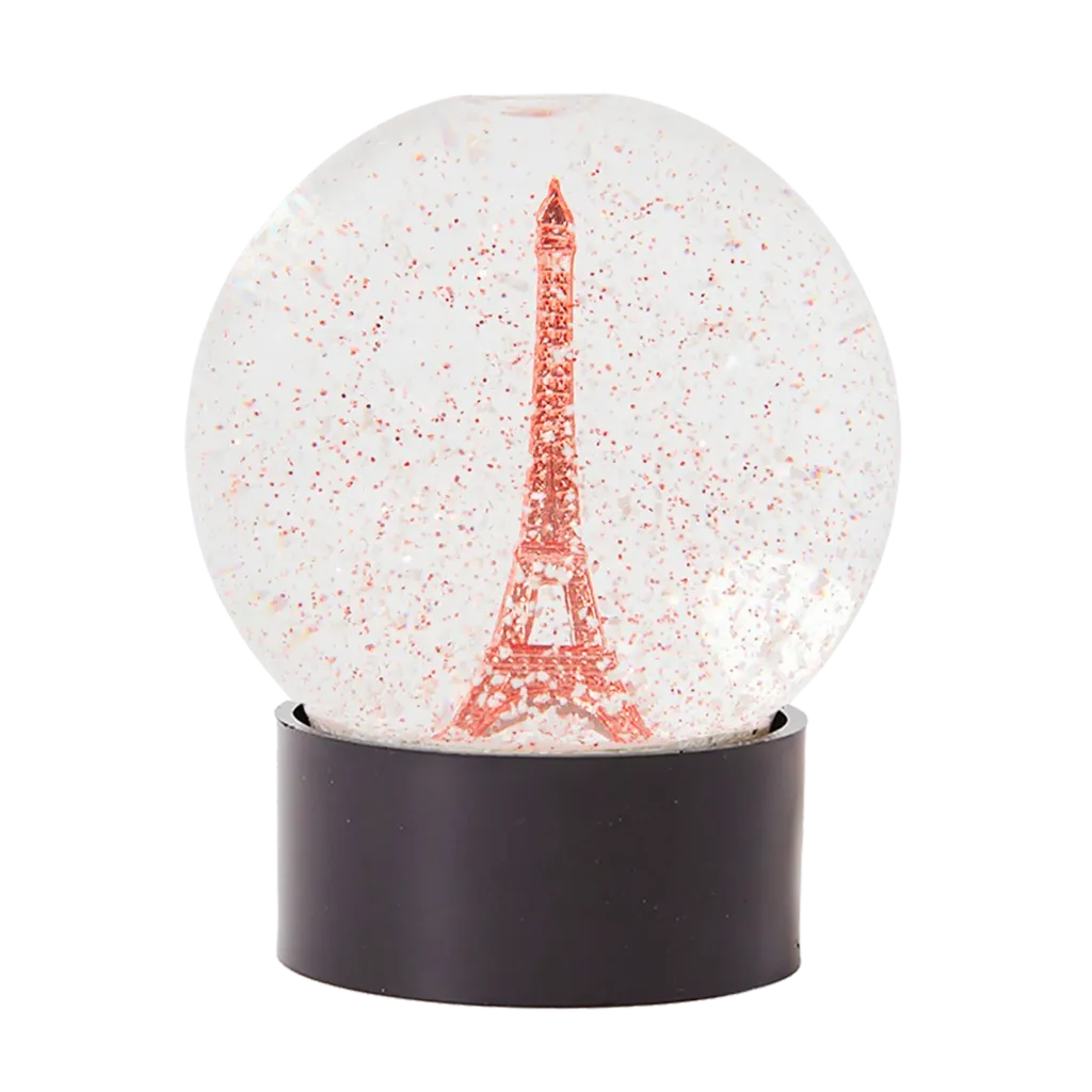 [PARVER-C] Glass snow globe copper Eiffel Tower