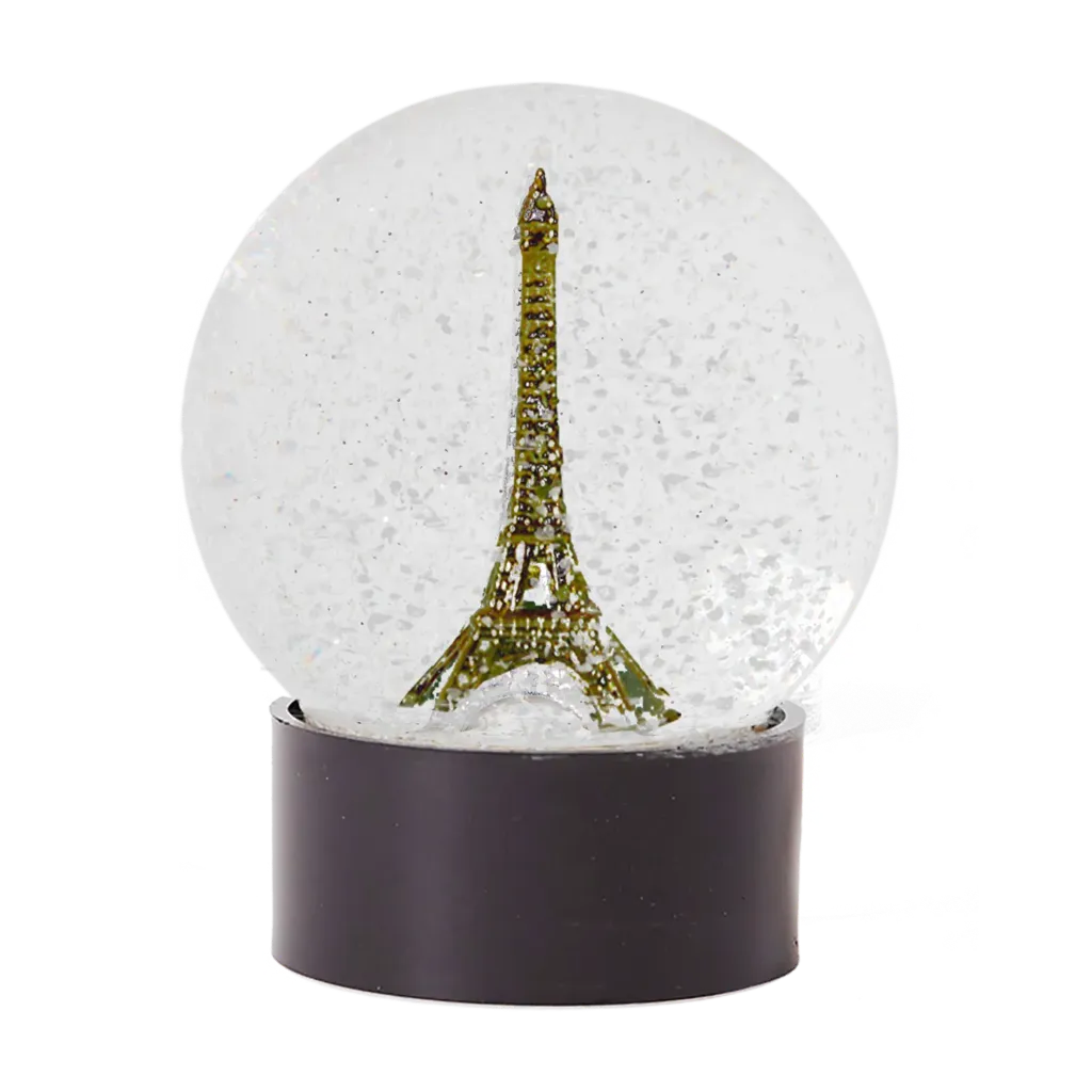 [PARVER-B] Boule à neige en verre Tour Eiffel bronze