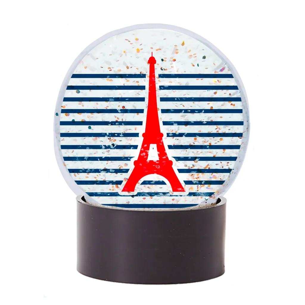 Boule à neige en verre Tour Eiffel Marinière