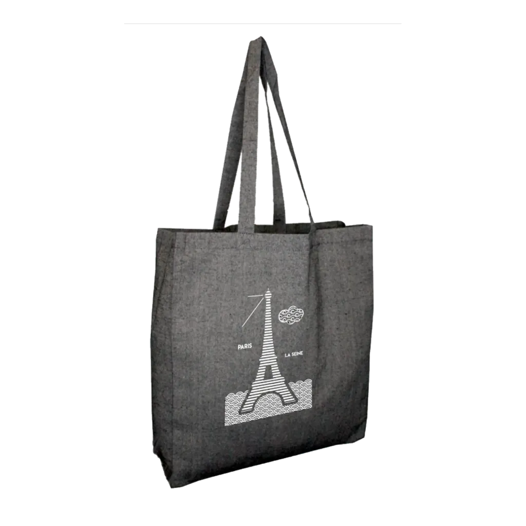 Grey Tote bag Paris la Seine 
