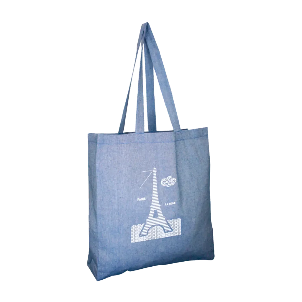 [PARTOTE6] Tote Bag Paris la Seine bleu