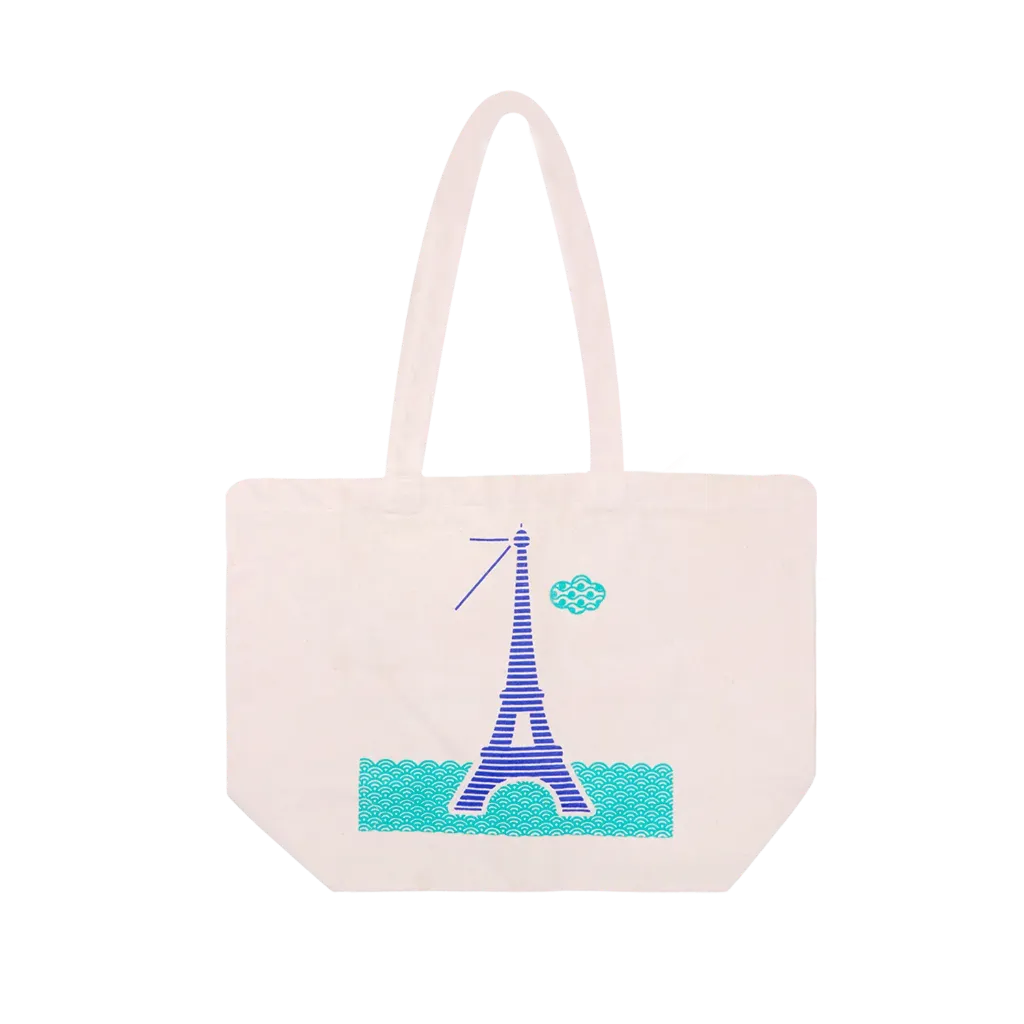 Large Tote Bag la Seine turquoise