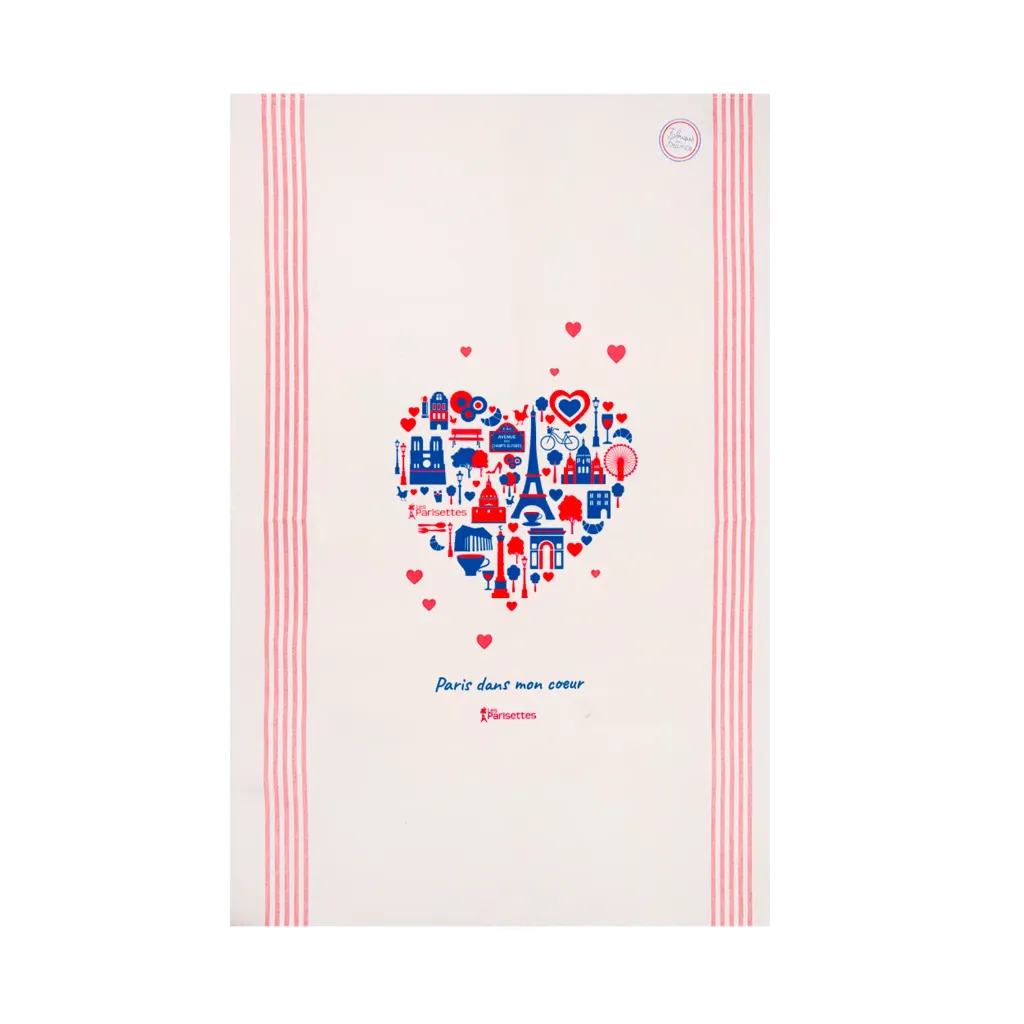 Tea towel Paris in my heart