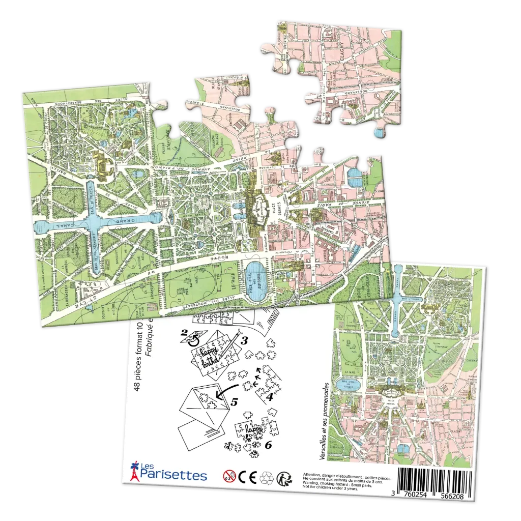 [PARPUZ-VERS] Carte postale Puzzle Plan de Versailles 48 pièces