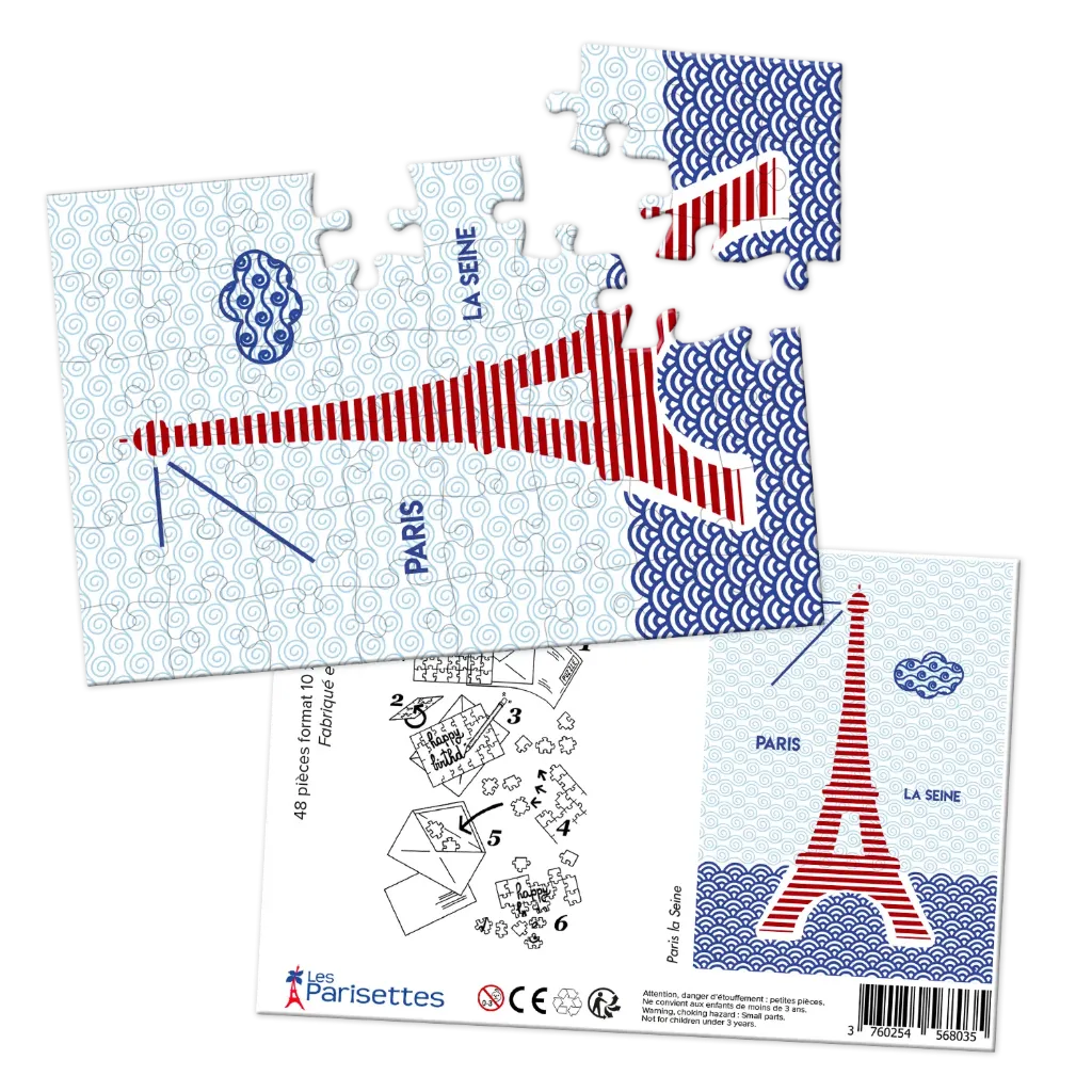 [PARPUZ-SEI] Paris Seine Puzzle Postcard (48 pieces)