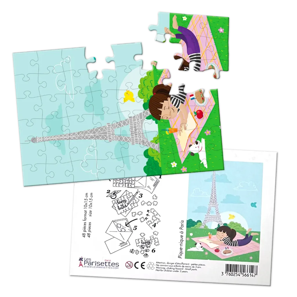 [PARPUZ-PIQ] Pique-Nique Puzzle Postcard (48 pieces)